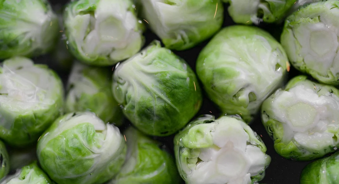 Close-up of fresh Brussels sprouts