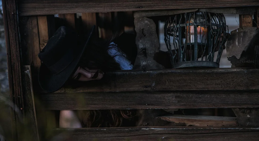 Dimly lit wooden cage with a small metal wire enclosure inside, illustrating how enclosure design affects cleaning, maintenance, and long-term care.